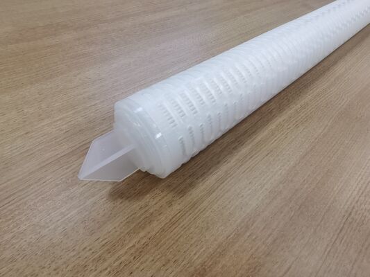 Κασέτα φίλτρου πτυχωτό PTFE 40 ιντσών με μεμβράνη PTFE για χημικό φίλτρο υψηλής ταχύτητας ροής και υγρό φιλτράρισμα υψηλής καθαρότητας