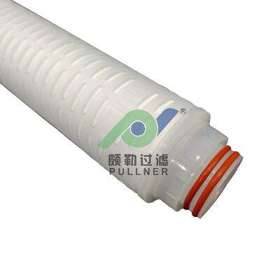 Φίλτρο κασέτας PTFE πτυχωτό 40 ιντσών με κόκκινη σιλικόνη για χημική διήθηση υψηλής ροής και υγρά υψηλής καθαρότητας