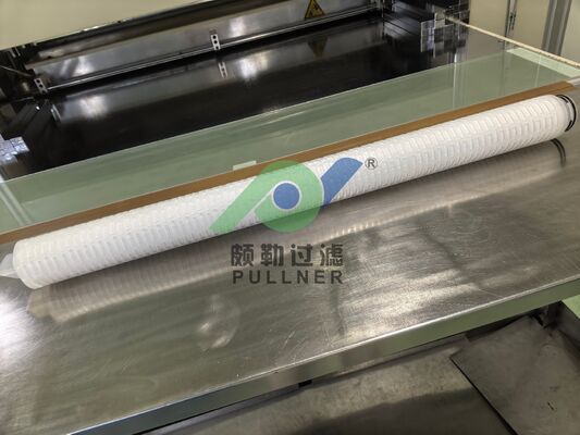 Φίλτρο κασέτας PTFE πτυχωτό 40 ιντσών με κόκκινη σιλικόνη για χημική διήθηση υψηλής ροής και υγρά υψηλής καθαρότητας