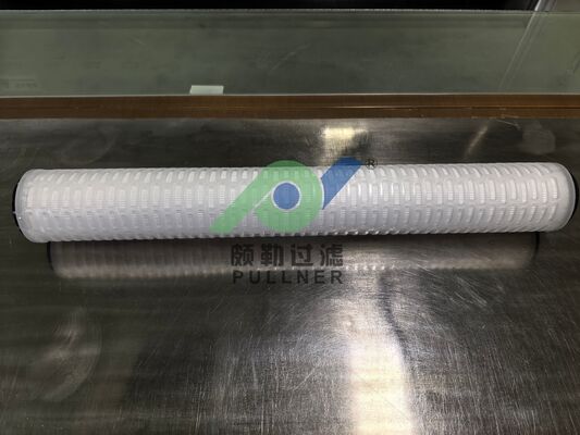 Φίλτρο κασέτας PTFE πτυχωτό 40 ιντσών με κόκκινη σιλικόνη για χημική διήθηση υψηλής ροής και υγρά υψηλής καθαρότητας